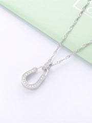 Load image into Gallery viewer, Necklace The Horseshoe silver 925 zircon