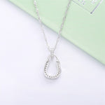 Load image into Gallery viewer, Necklace The Horseshoe silver 925 zircon
