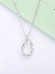 Load image into Gallery viewer, Necklace The Horseshoe silver 925 zircon