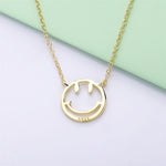 Load image into Gallery viewer, Necklace Smiley Golden silver 925

