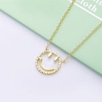Load image into Gallery viewer, Necklace Smiley Golden silver 925
