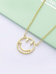 Load image into Gallery viewer, Necklace Smiley Golden silver 925