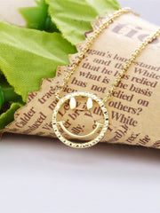 Load image into Gallery viewer, Necklace Smiley Golden silver 925