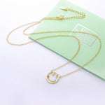 Load image into Gallery viewer, Necklace Smiley Golden silver 925
