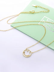 Load image into Gallery viewer, Necklace Smiley Golden silver 925