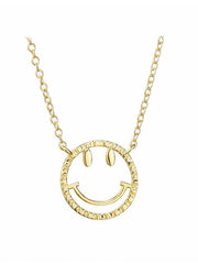 Load image into Gallery viewer, Necklace Smiley Golden silver 925