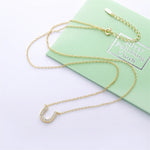 Load image into Gallery viewer, Necklace Horseshoe silver 925 zircon
