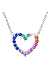 Load image into Gallery viewer, Necklace Heart Got Colors silver 925 zircon