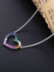 Load image into Gallery viewer, Necklace Heart Got Colors silver 925 zircon