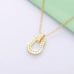 Load image into Gallery viewer, Necklace Horseshoe 2021 silver 925 zircon

