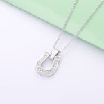 Load image into Gallery viewer, Necklace Horseshoe 2021 silver 925 zircon
