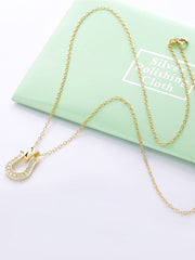 Load image into Gallery viewer, Necklace Horseshoe 2021 silver 925 zircon