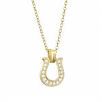 Load image into Gallery viewer, Necklace Horseshoe 2021 silver 925 zircon
