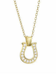 Load image into Gallery viewer, Necklace Horseshoe 2021 silver 925 zircon