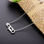 Load image into Gallery viewer, Necklace Padlocked Paperclip silver 925 zircon
