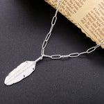 Load image into Gallery viewer, Necklace Feather silver 925
