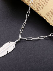Load image into Gallery viewer, Necklace Feather silver 925