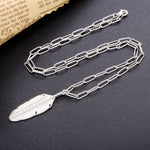 Load image into Gallery viewer, Necklace Feather silver 925
