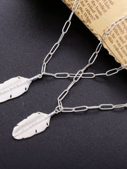 Load image into Gallery viewer, Necklace Feather silver 925