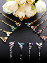 Load image into Gallery viewer, Necklace Bee silver 925 zircon
