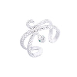 Load image into Gallery viewer, Ring The Jewels of the Snake silver 925 zircon
