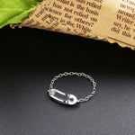 Load image into Gallery viewer, Ring Chain Clip silver 925 zircon
