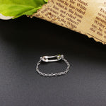 Load image into Gallery viewer, Ring Chain Clip silver 925 zircon
