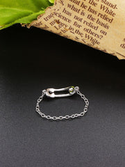 Load image into Gallery viewer, Ring Chain Clip silver 925 zircon
