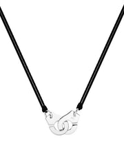 Load image into Gallery viewer, Necklace Handcuffs Rope silver 925